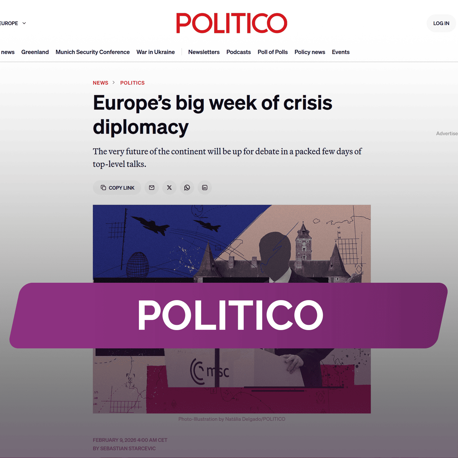 POLITICO: Важная неделя кризисной дипломатии в Европе