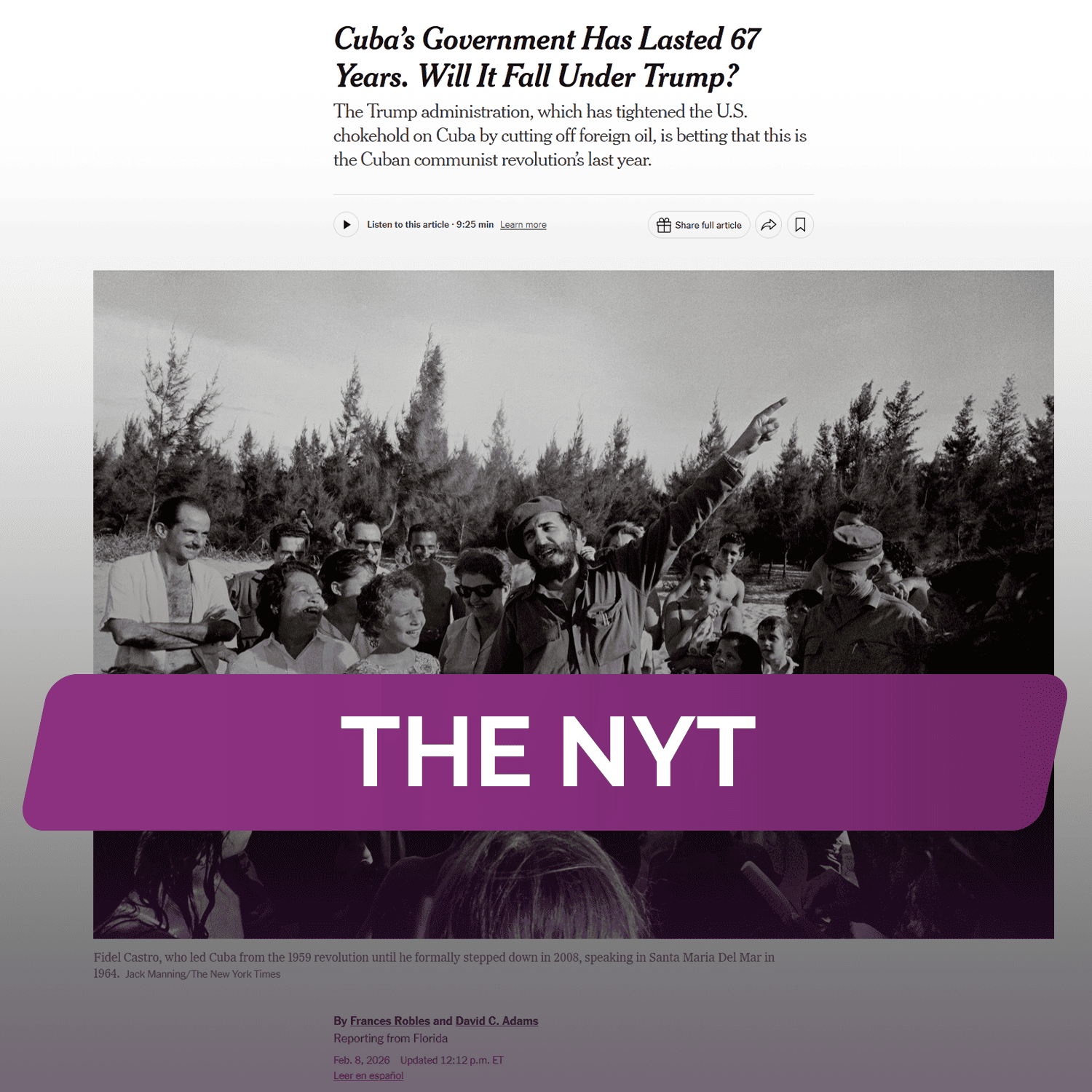 The NYT: Правительство Кубы просуществовало 67 лет. Падет ли оно при Трампе?