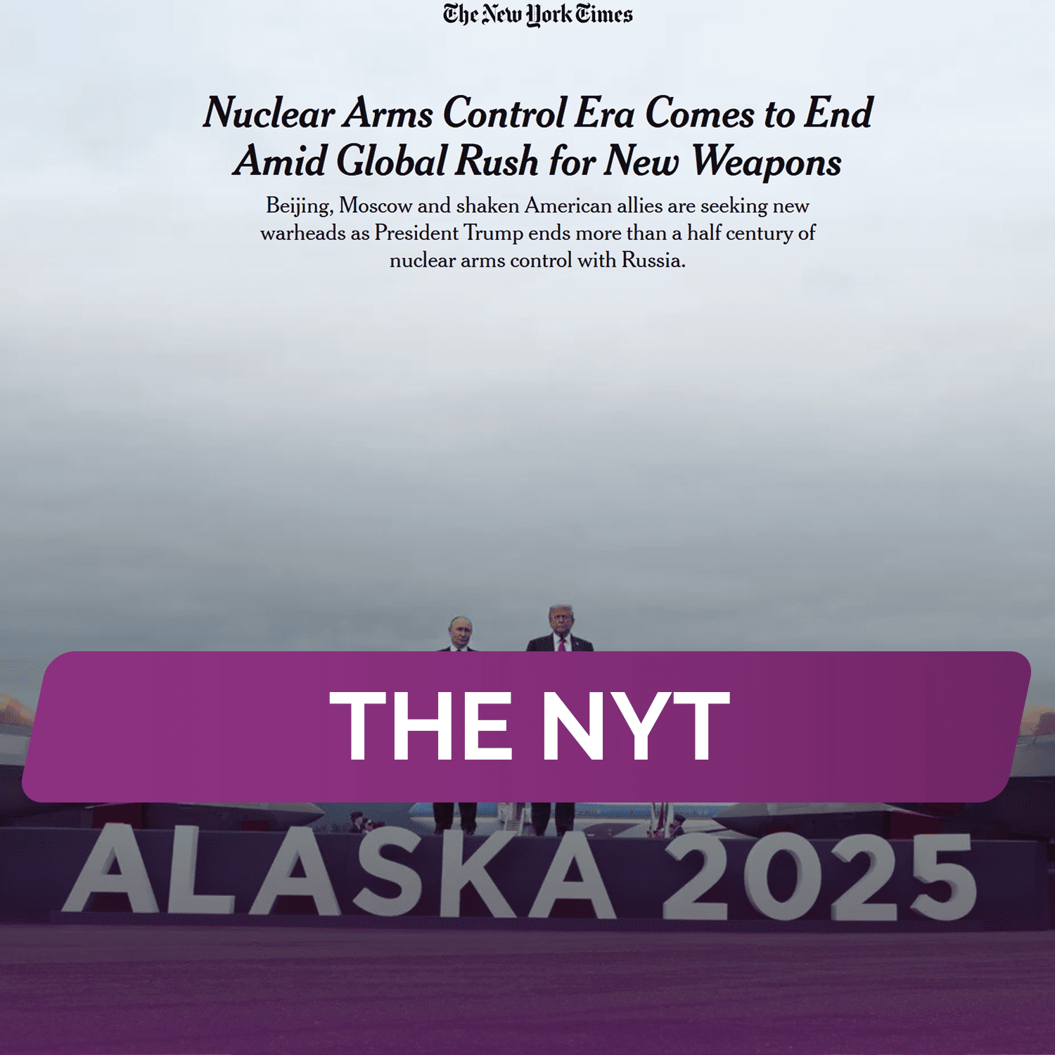 The NYT: Эпоха контроля над ядерным оружием подходит к концу
