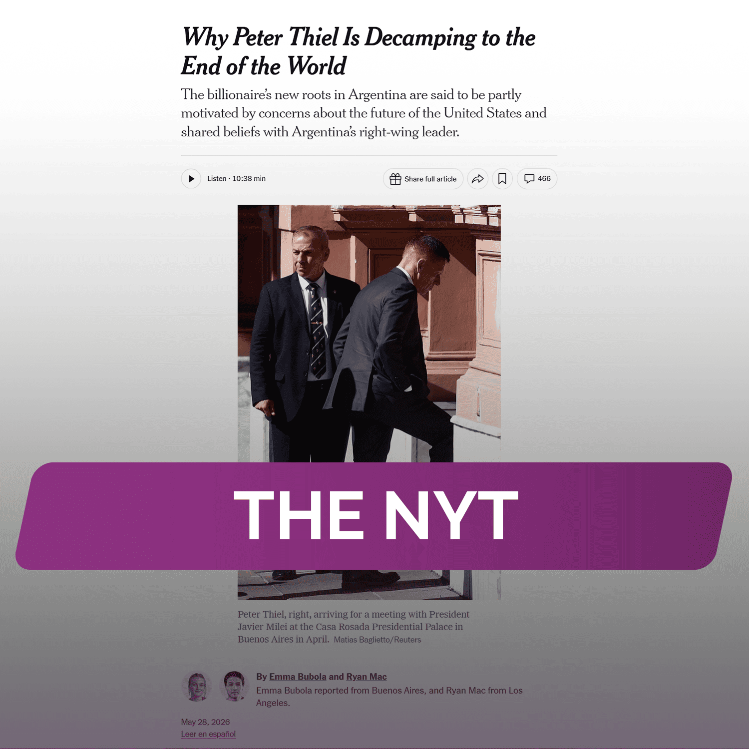 The NYT: Почему Питер Тиль уезжает на край света