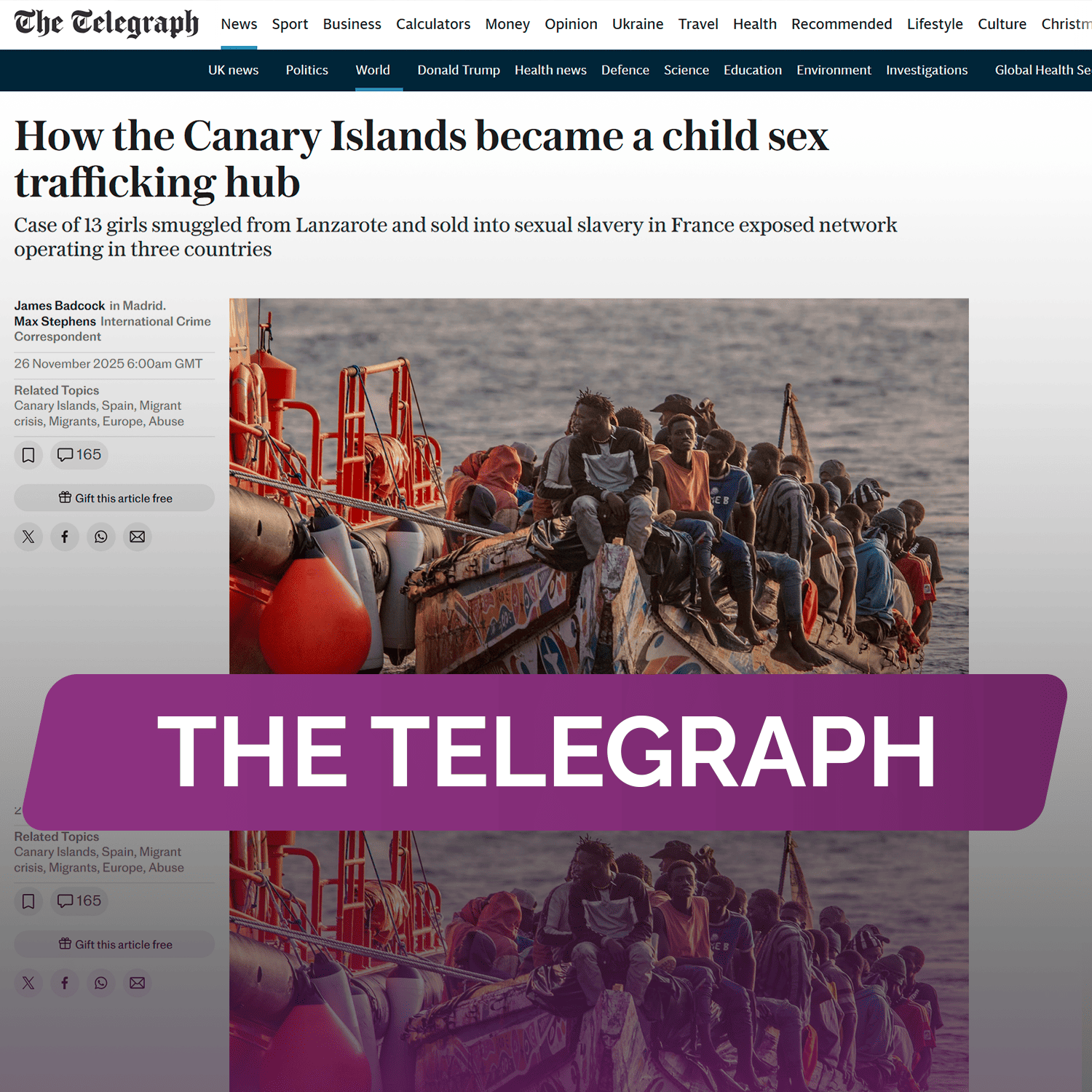 The Telegraph: Как Канарские острова стали центром торговли детьми для сексуальной эксплуатации