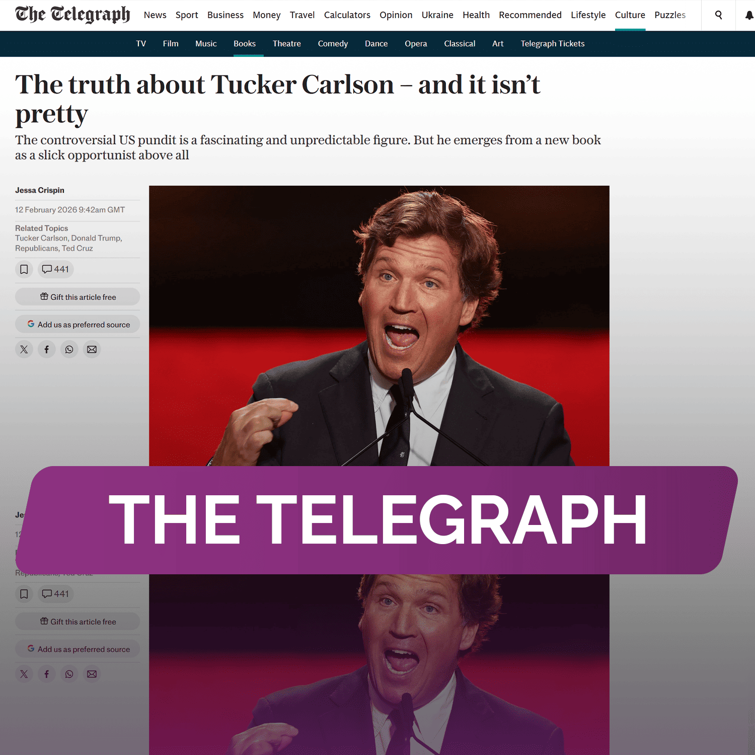 The Telegraph: Правда о Такере Карлсоне – и она некрасива