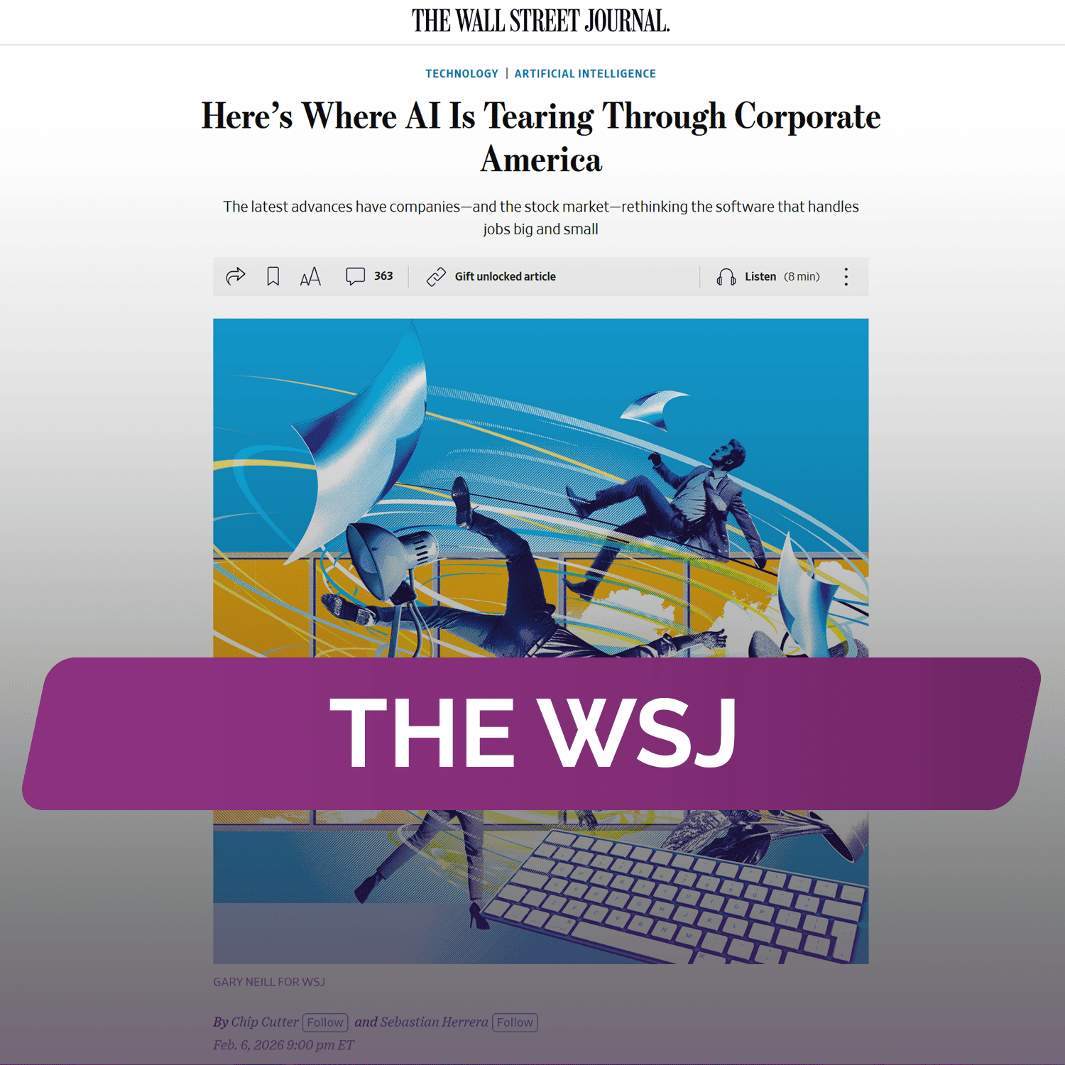 The WSJ: Вот где ИИ прорывается в корпоративную Америку