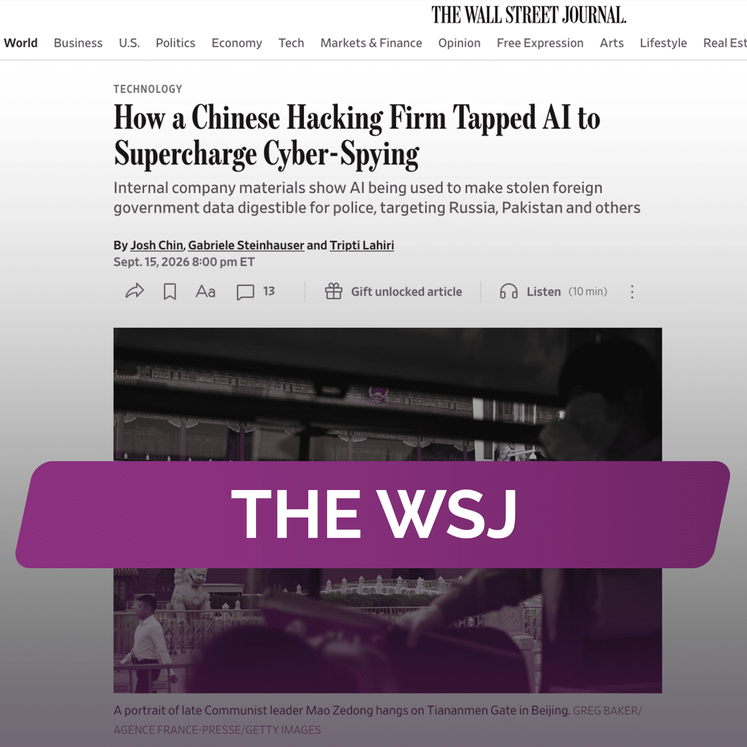 The WSJ: Как китайская хакерская компания использовала ИИ