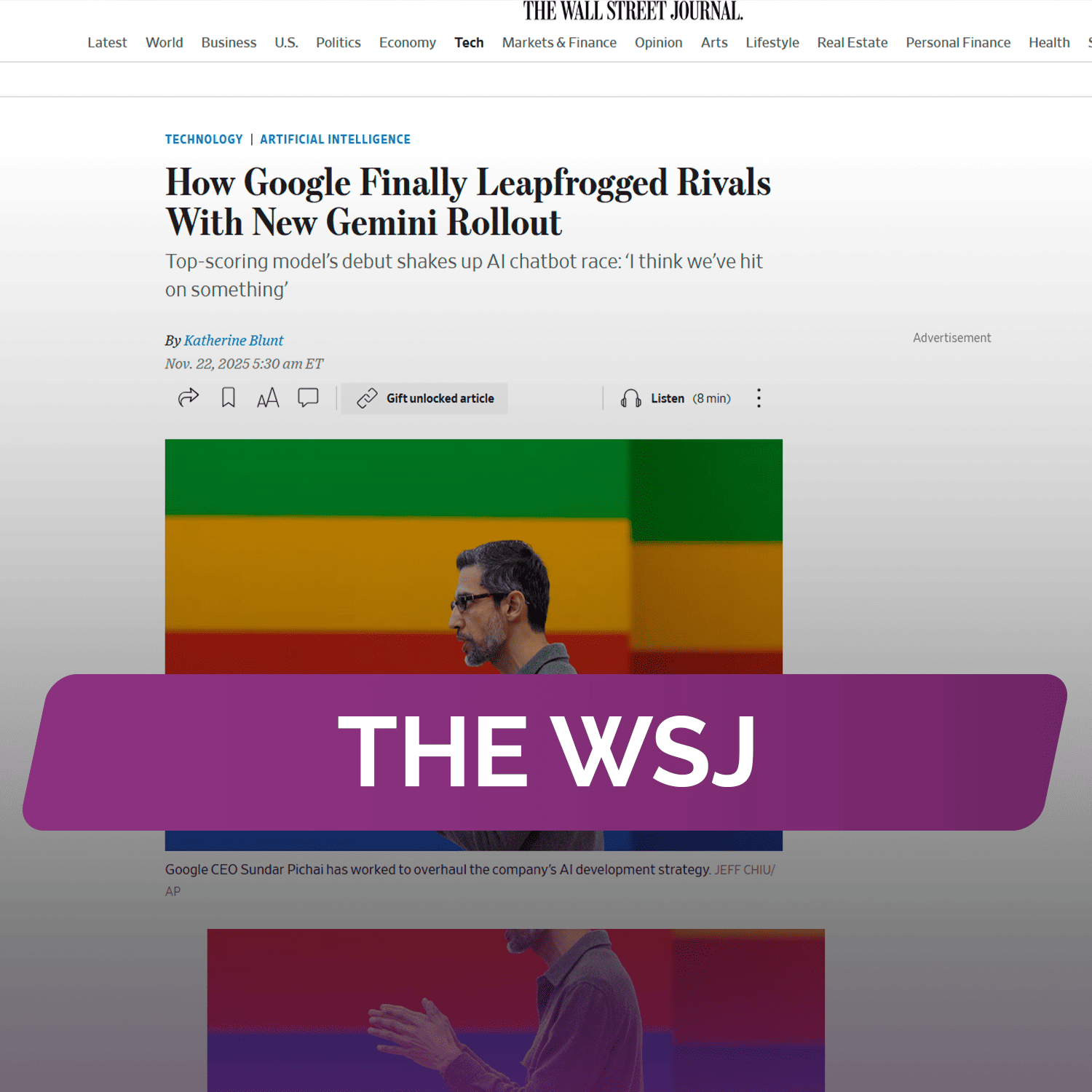 The WSJ: Как Google наконец обогнал конкурентов с выпуском нового Gemini