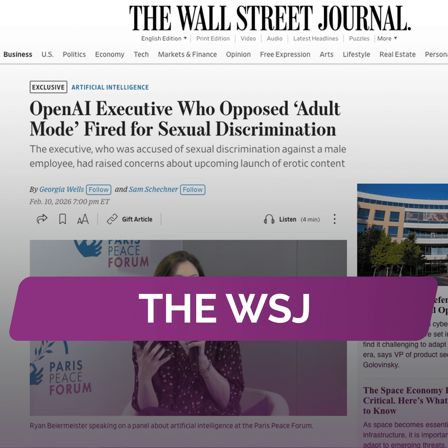 The WSJ: Руководитель OpenAI, выступивший против «режима для взрослых», уволен