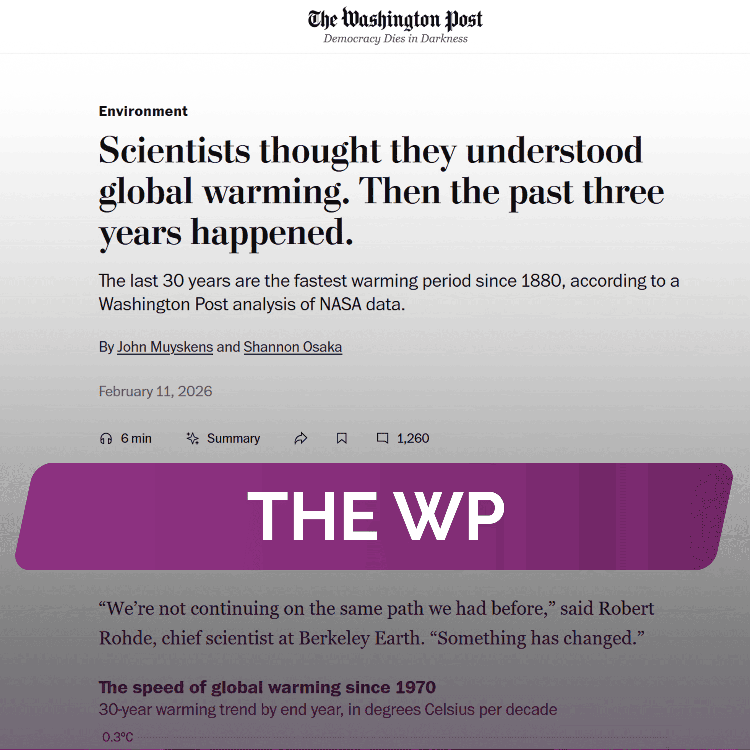 The WP: Ученые думали, что они понимают глобальное потепление