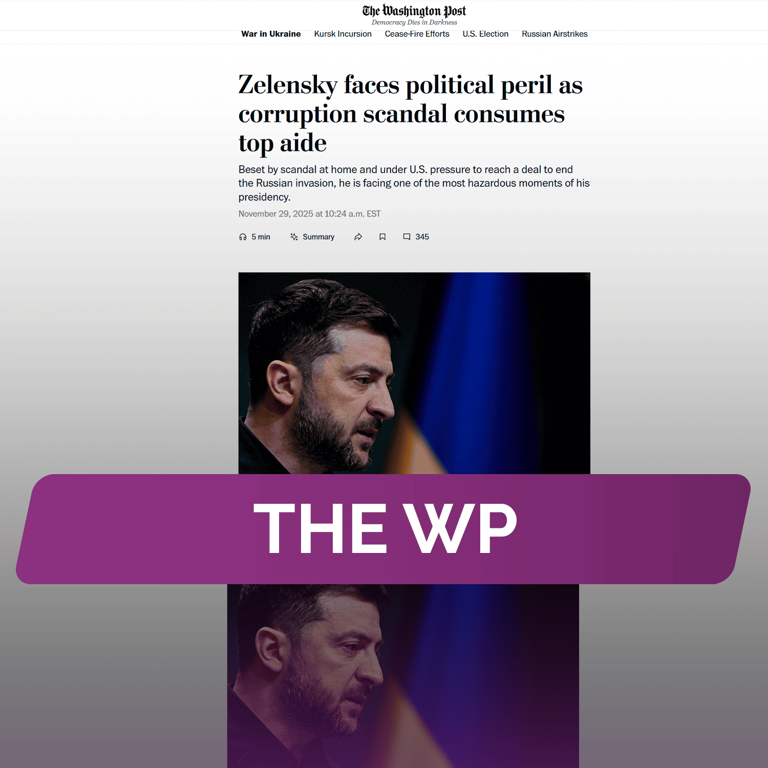 The WP: Зеленский сталкивается с политической опасностью